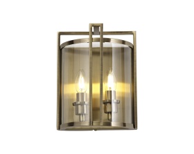 IL31096  Eaton Wall Lamp 2 Light Antique Brass